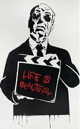 Mr.Brainwash的作品“Life Is Beautiful – Alfred Hitchcock”（2008）将在Doyle New York的这场拍卖会中拍卖，估价1.6-2万美元。