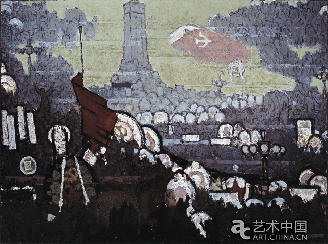 不可磨灭地记忆 纸板油画 55×72.5