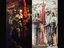 红旗颂（双联画）  红旗 Red Flag（左）300x158.5cm 1972年；红旗之二（右） 300x160cm 1975年 布面油画