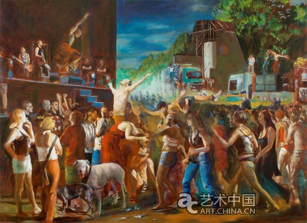 歌迷 拉伊达.嘎博 2001–2002 布面油画 200x275cm