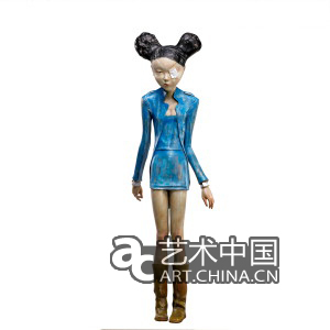 向京 Xiang Jing 米少女 Minnie Girl 玻璃钢着色 Painted on fiberglass 73 x 24 x 20 cm 2010