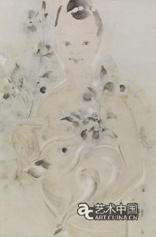 潘汶汛《呦鹿南风》《Fawn in south wind》 纸本水墨 Ink on paper 60×80CM 2011